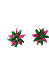 Load image into Gallery viewer, Hand-knit Diasy Earrings
