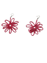Load image into Gallery viewer, Hand-knit Daisy Earrings
